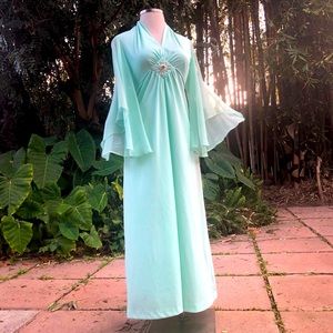 Vintage mint maxi dress